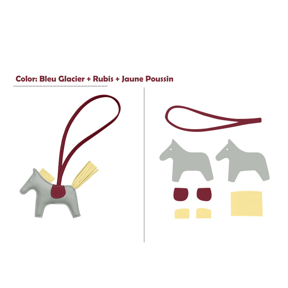 Wirkin® Sheep Leather Color Horse Purse Charm DIY Kit