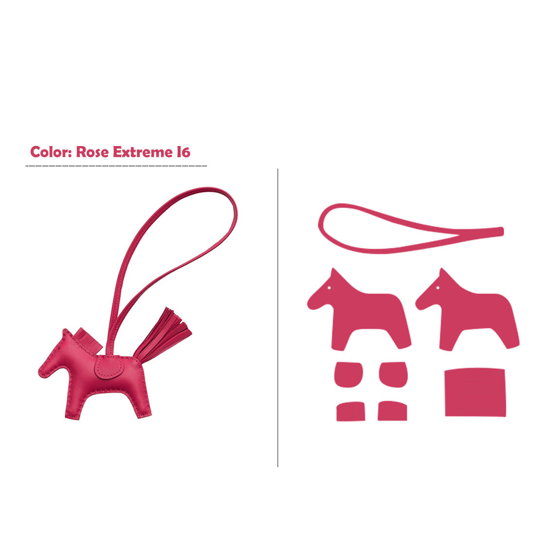 Wirkin® Sheep Leather Color Horse Purse Charm DIY Kit