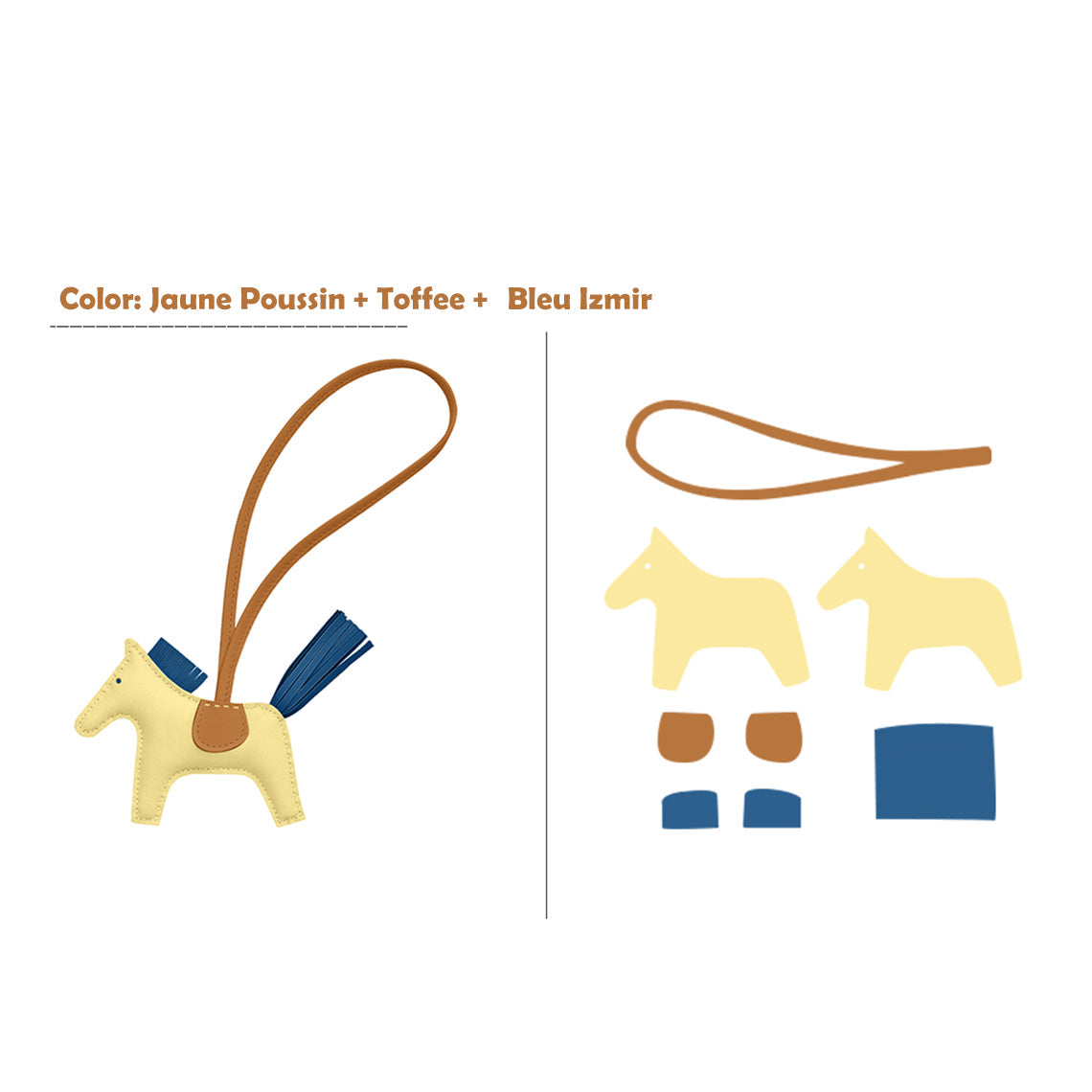 Wirkin® Sheep Leather Color Horse Purse Charm DIY Kit