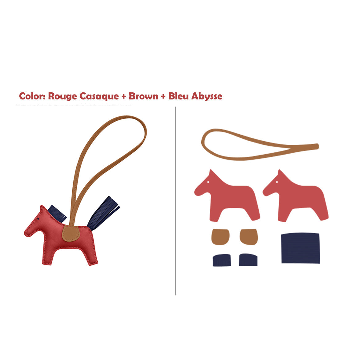Wirkin® Sheep Leather Color Horse Purse Charm DIY Kit