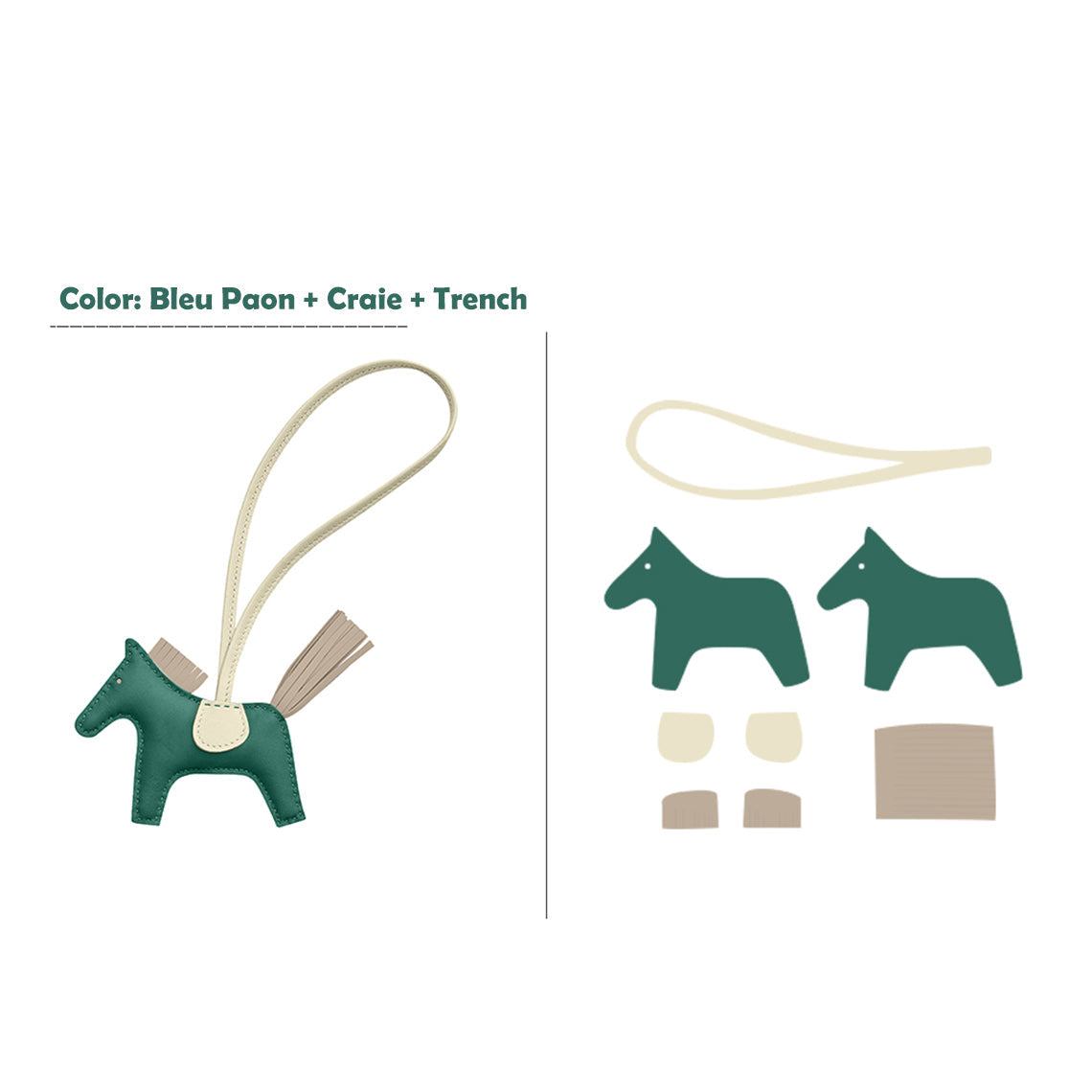 Wirkin® Sheep Leather Color Horse Purse Charm DIY Kit