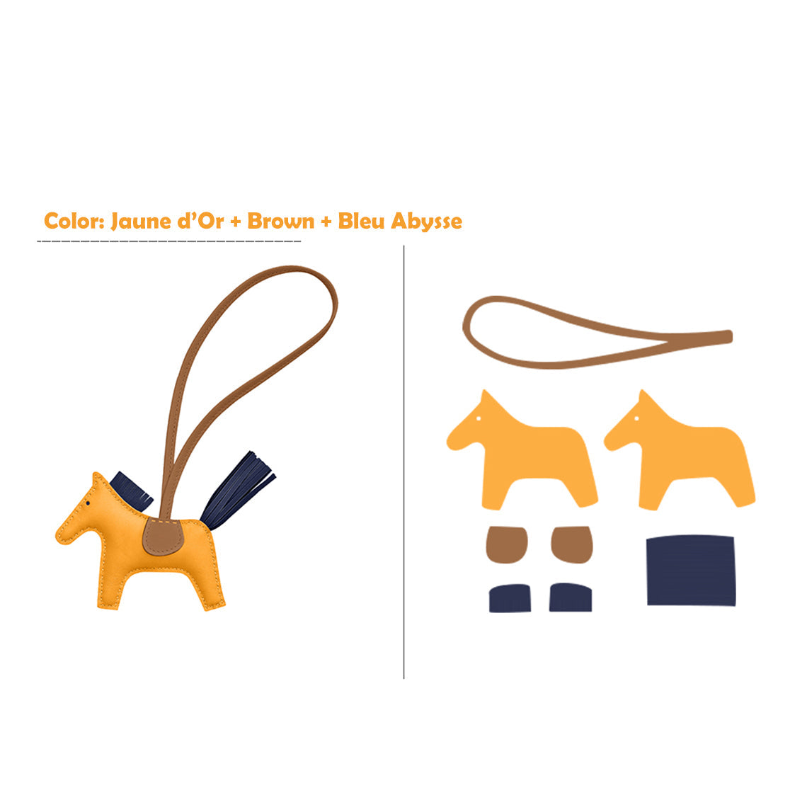 Wirkin® Sheep Leather Color Horse Purse Charm DIY Kit