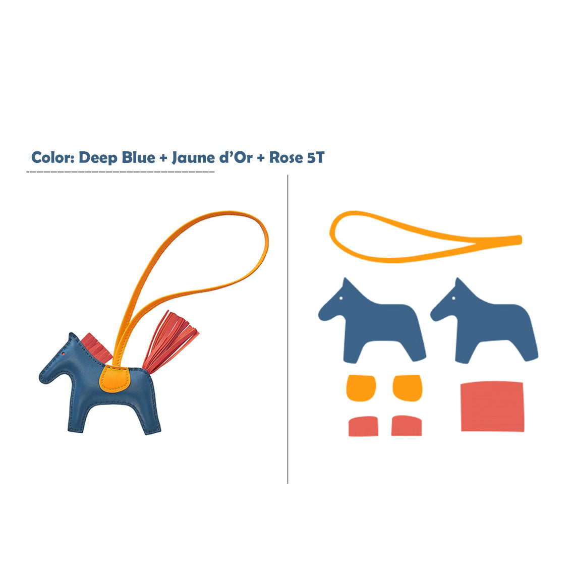 Wirkin® Sheep Leather Color Horse Purse Charm DIY Kit