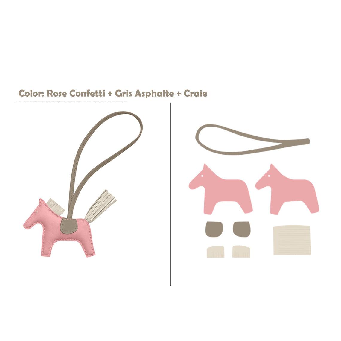 Wirkin® Sheep Leather Color Horse Purse Charm DIY Kit