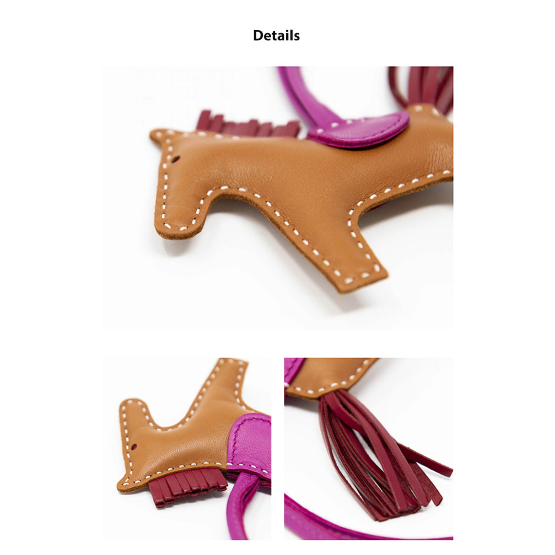 Handmade Little Horse Bag Charm Details | Fun Leather Projects - Wirkin®