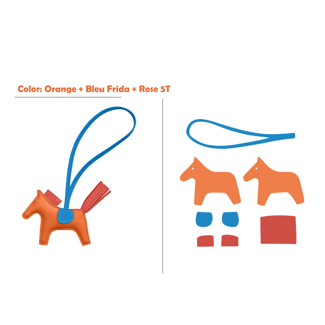 Wirkin® Sheep Leather Color Horse Purse Charm DIY Kit