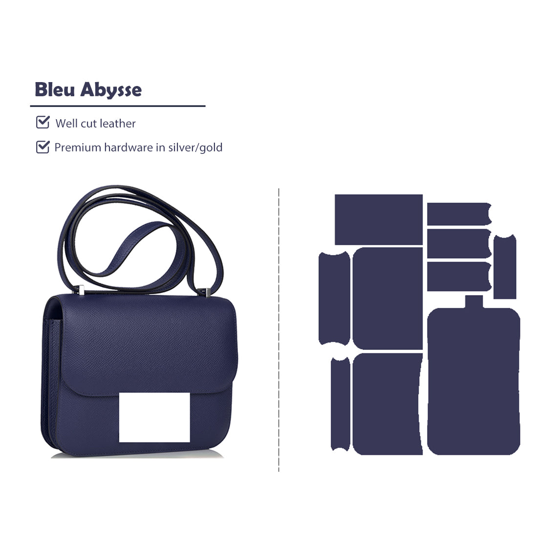 Wirkin® DIY Leather Kits | Inspired Deep Blue Bag Sewing Kit