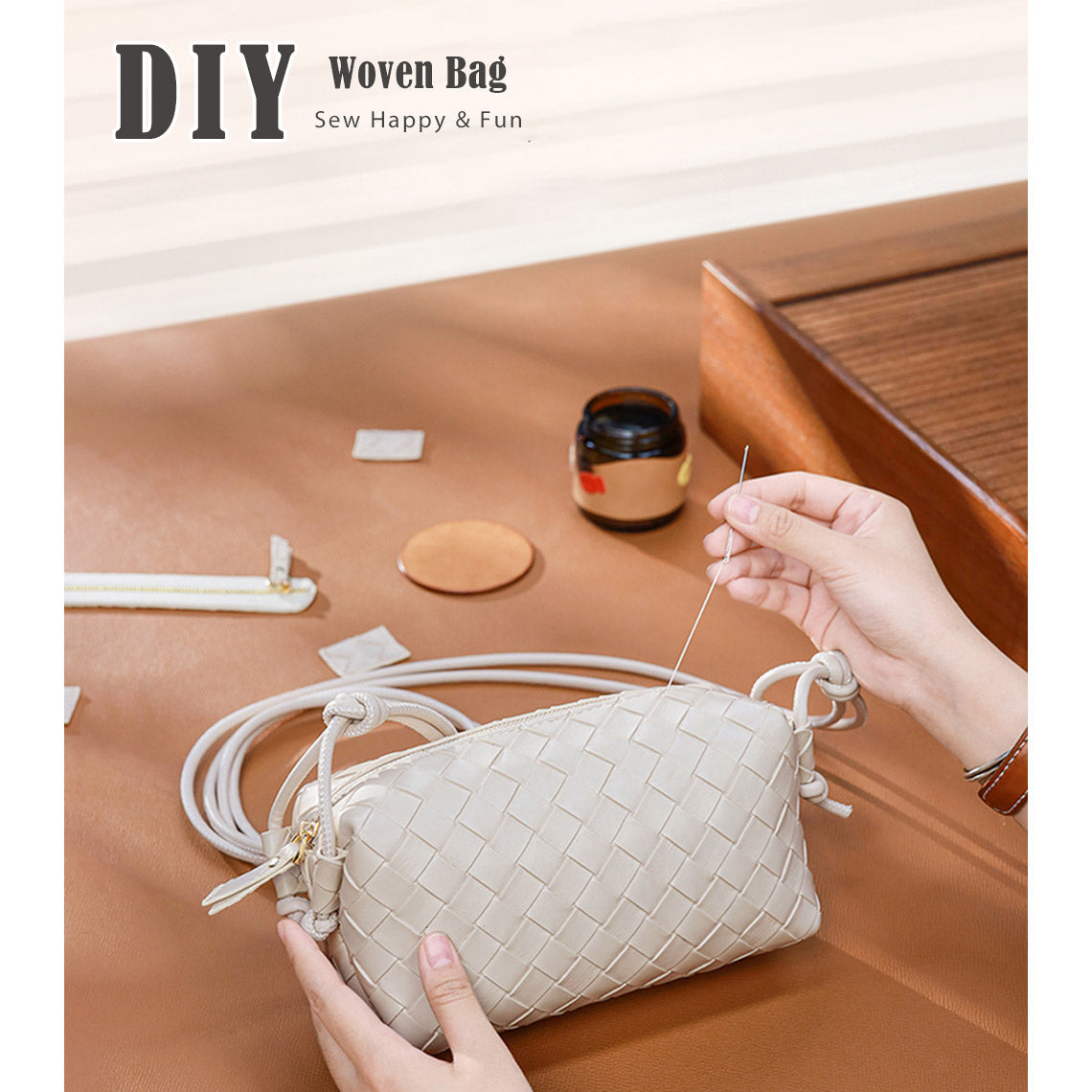 DIY Handmade Leather Bag | Small Woven Leather Bag - Wirkin®