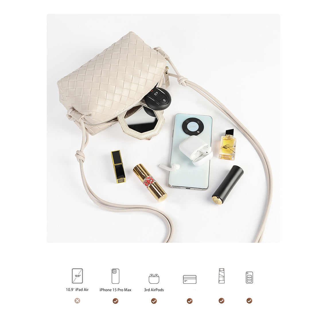 Wirkin® DIY Small Crossbody Bag Interior