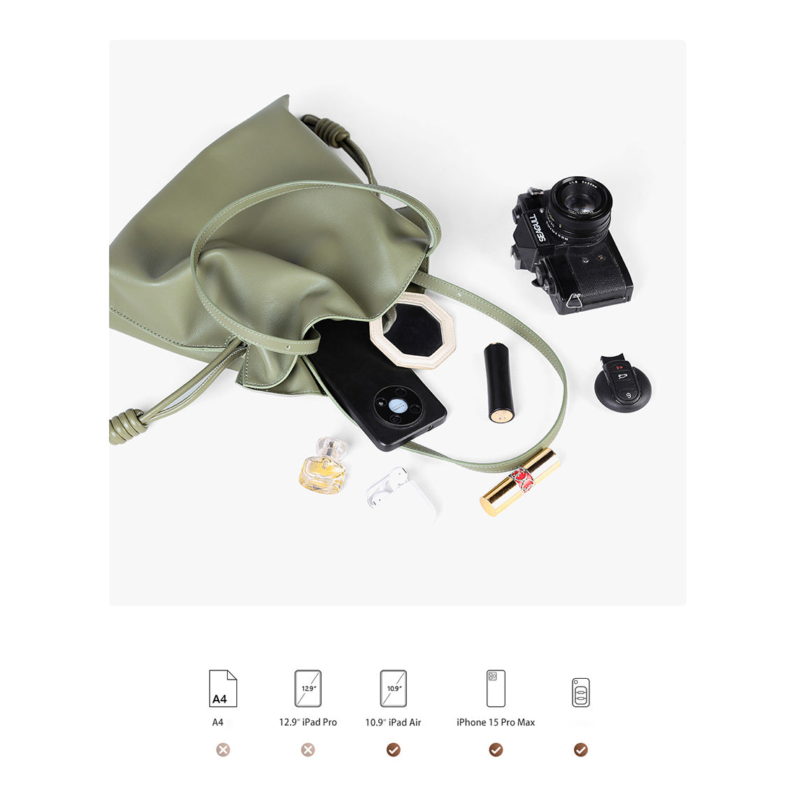 Green Leather Handbag for Women | Hand sewing Leather Bags - Wirkin®