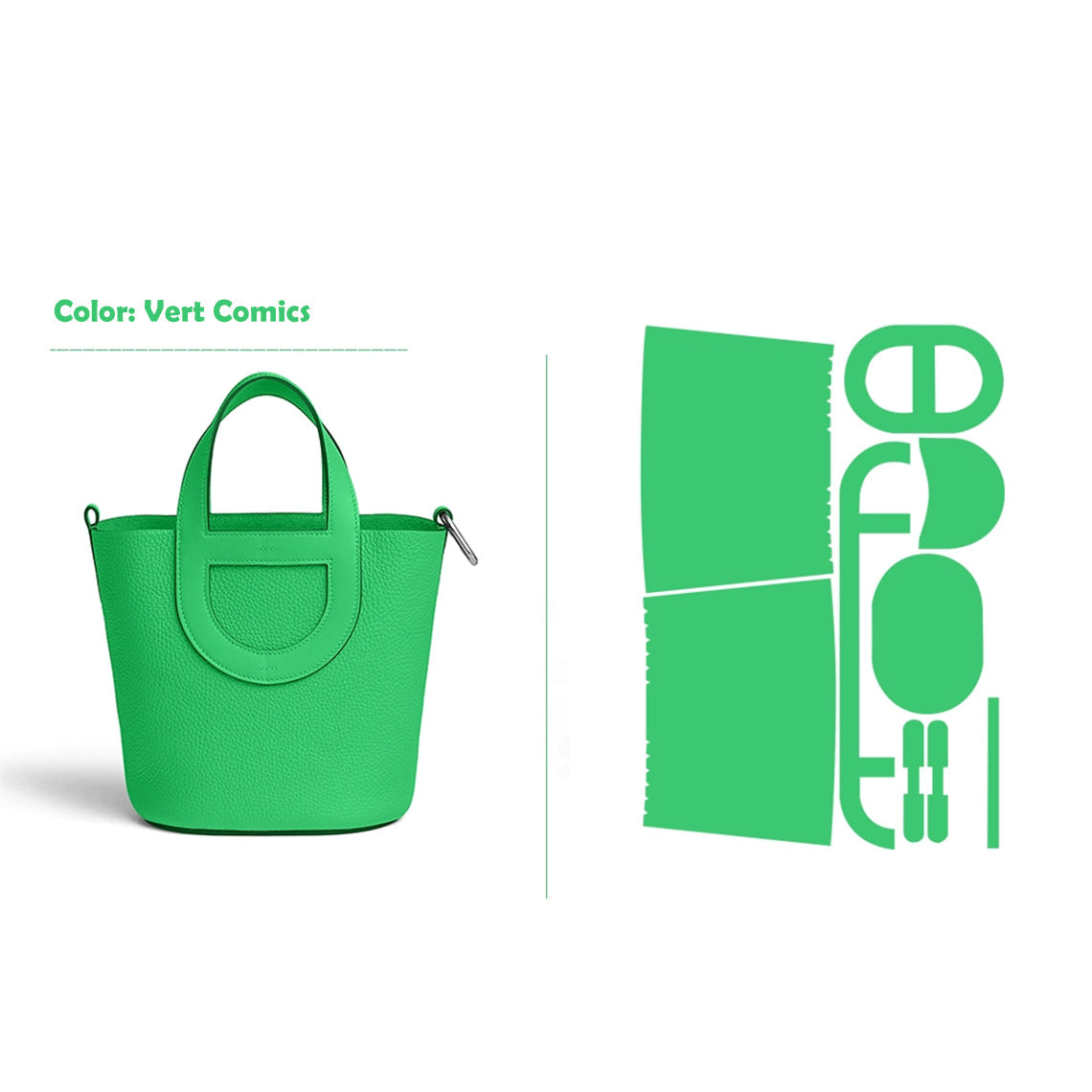 Semi-finished Leather Bag Kits for Crafting Lovers | Green Leather Handbag Tote Bag - Wirkin®