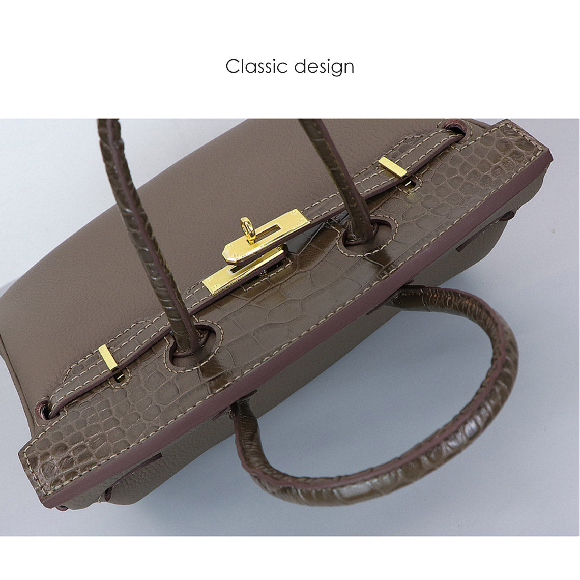 Wirkin® Top Grain Leather Bi-color Platinum Bag DIY Kit