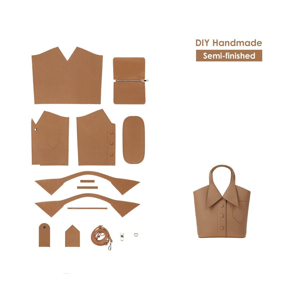 Leather Bag Patterns Semi-finished Bag Kits | Wirkin® Leather Bag Kits
