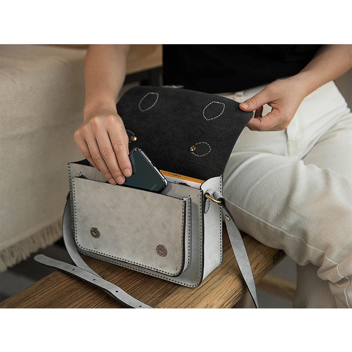 Wirkin® Vegetable Tanned Leather Satchel Crossbody Bag DIY Kits