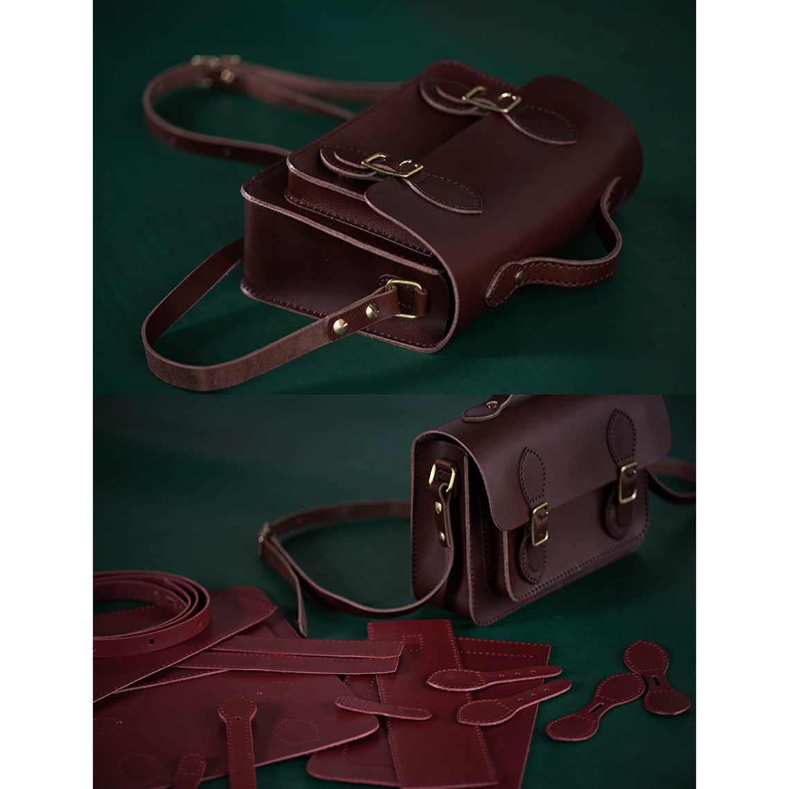 Wirkin® Vegetable Tanned Leather Satchel Crossbody Bag DIY Kits
