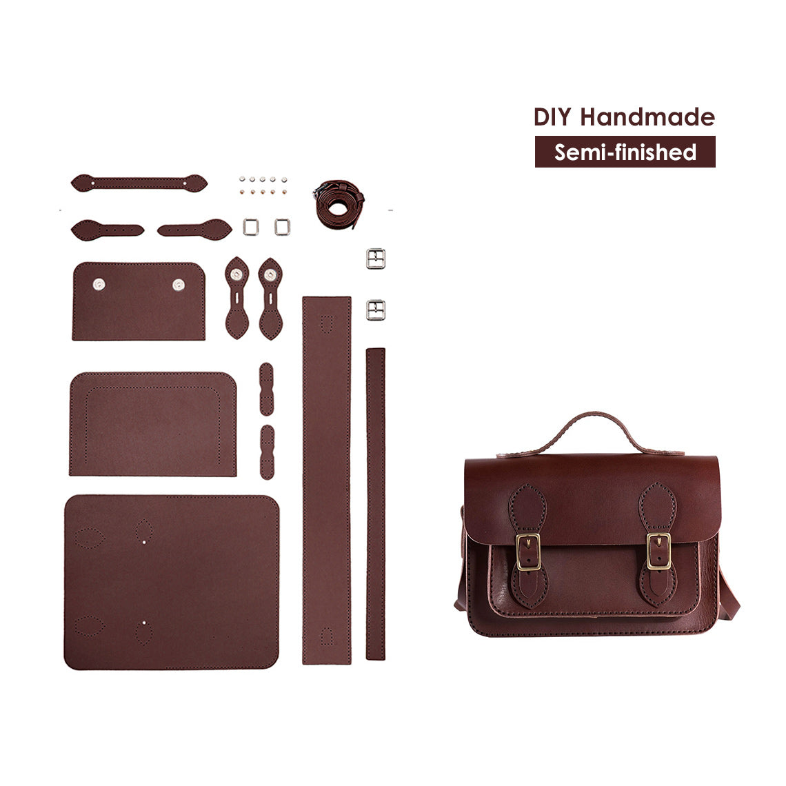 DIY Satchel Kit | Genuine Leather Bag Kit for Beginners - Wirkin®