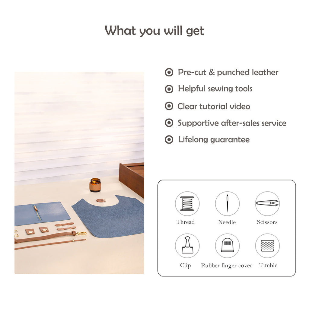 Wirkin® Leather Bag DIY Kits | Materials, Tools and Instruction Included