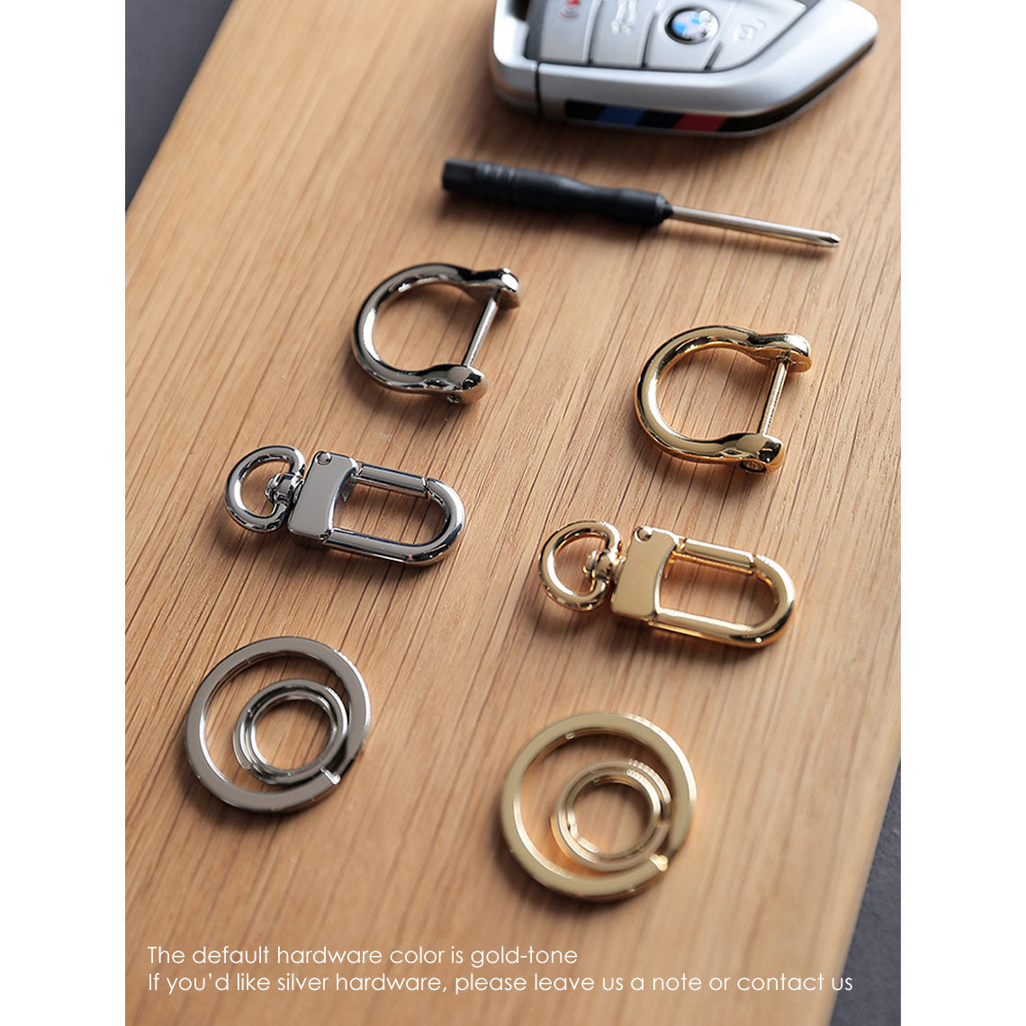 High quality Silver/Gold Hardware in DIY Keychain Kits Wirkin®