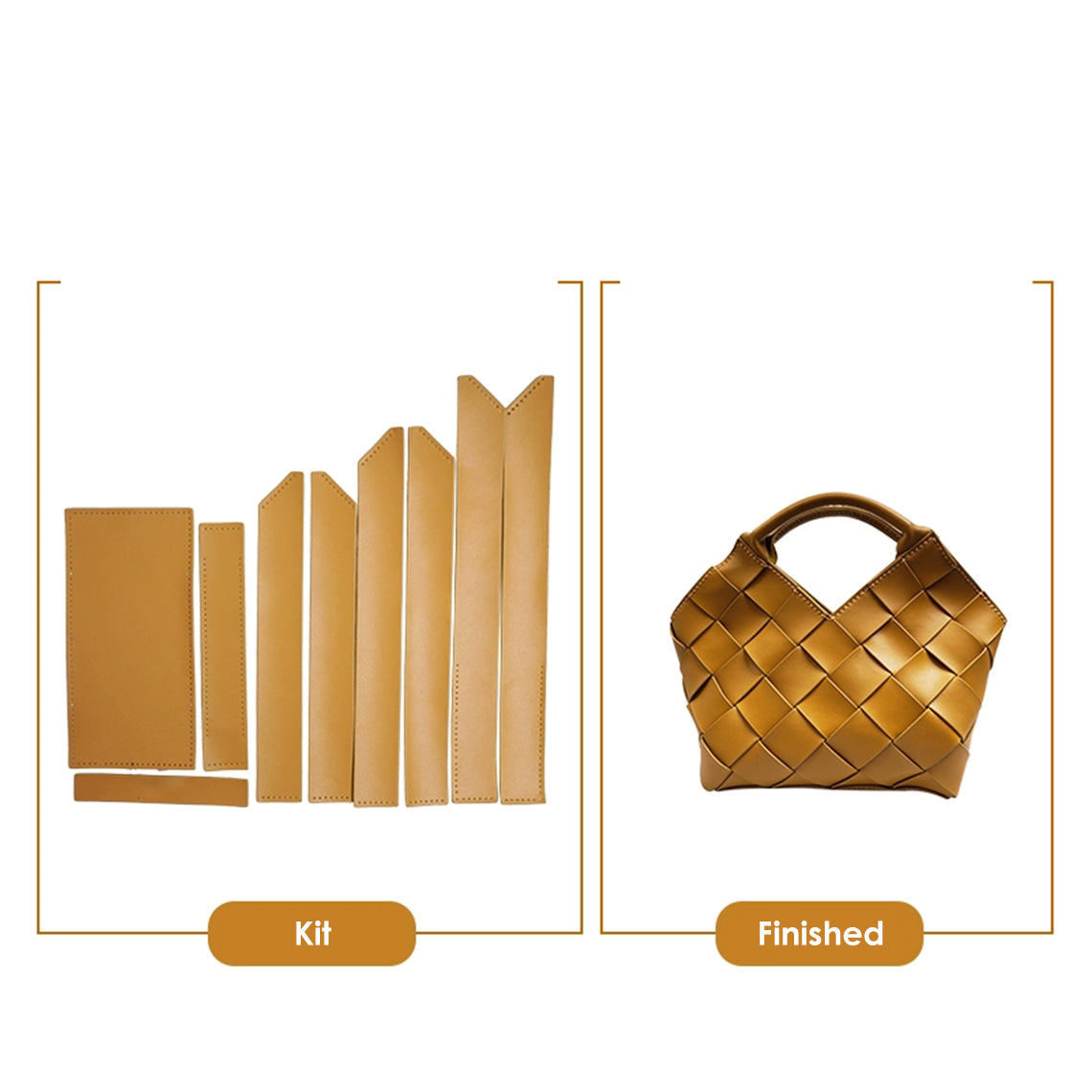 Genuine Leather Woven Handbag DIY Patterns | Homemade Leather Projects - Wirkin®