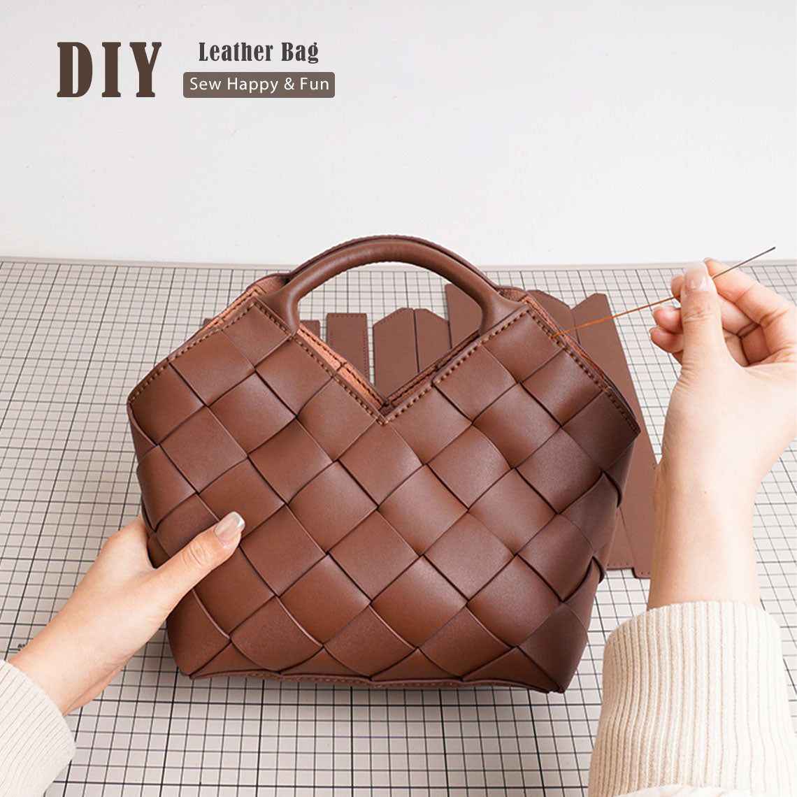 Wirkin® Vegan Leather Woven Handbag DIY Kit