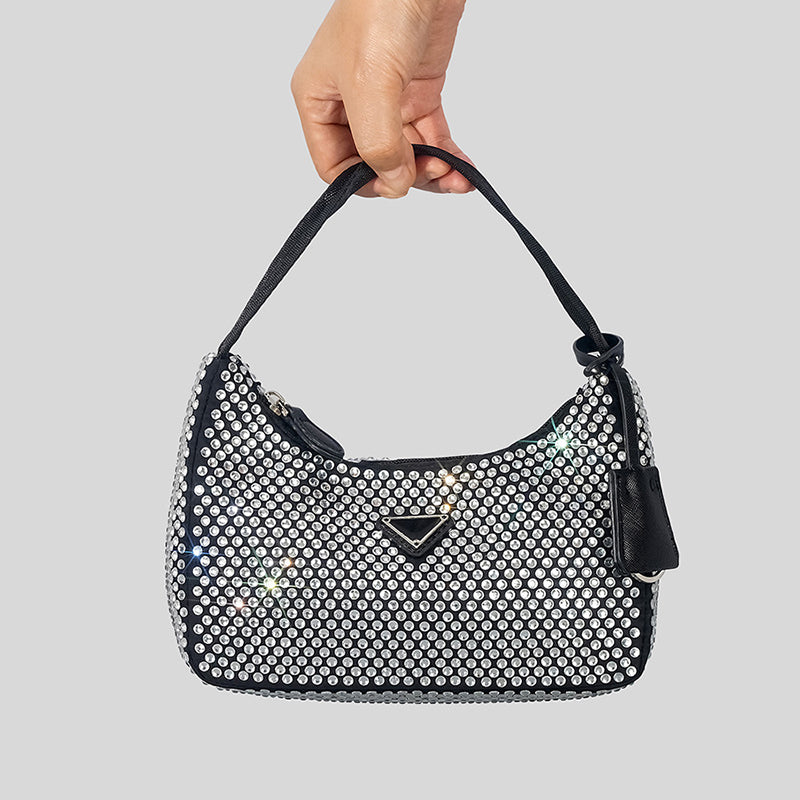 Women’s All Over Rhinestones Baguette Bags Evening Bags image 2