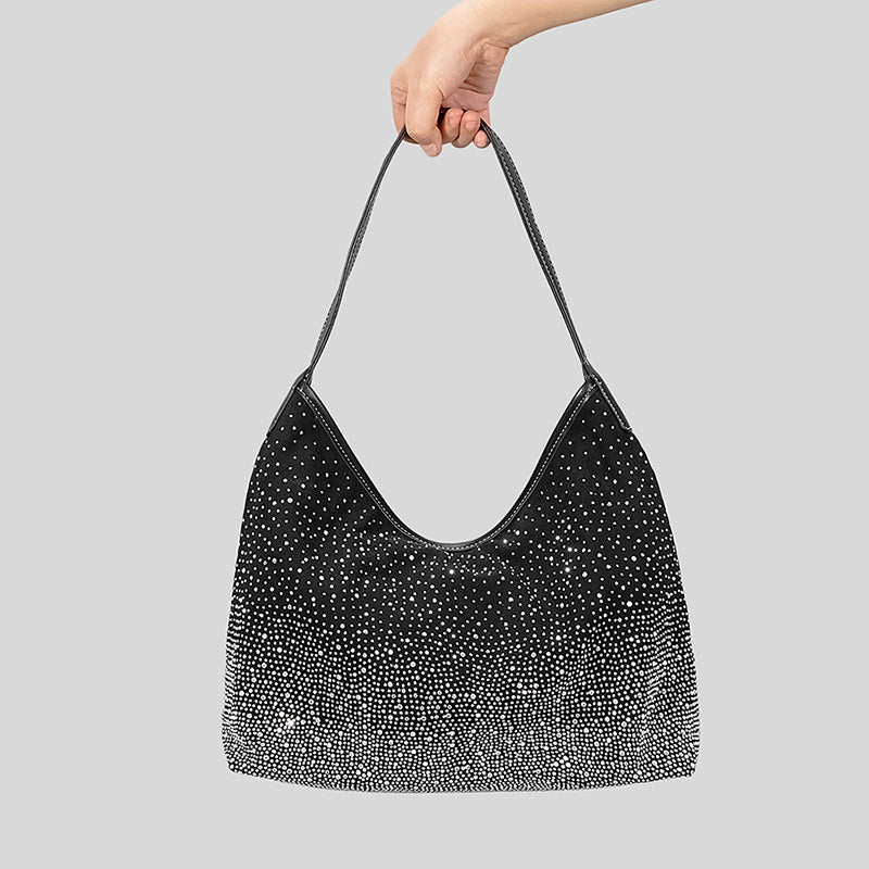 Women’s Rhinestone Canvas Hobo Bags image 4