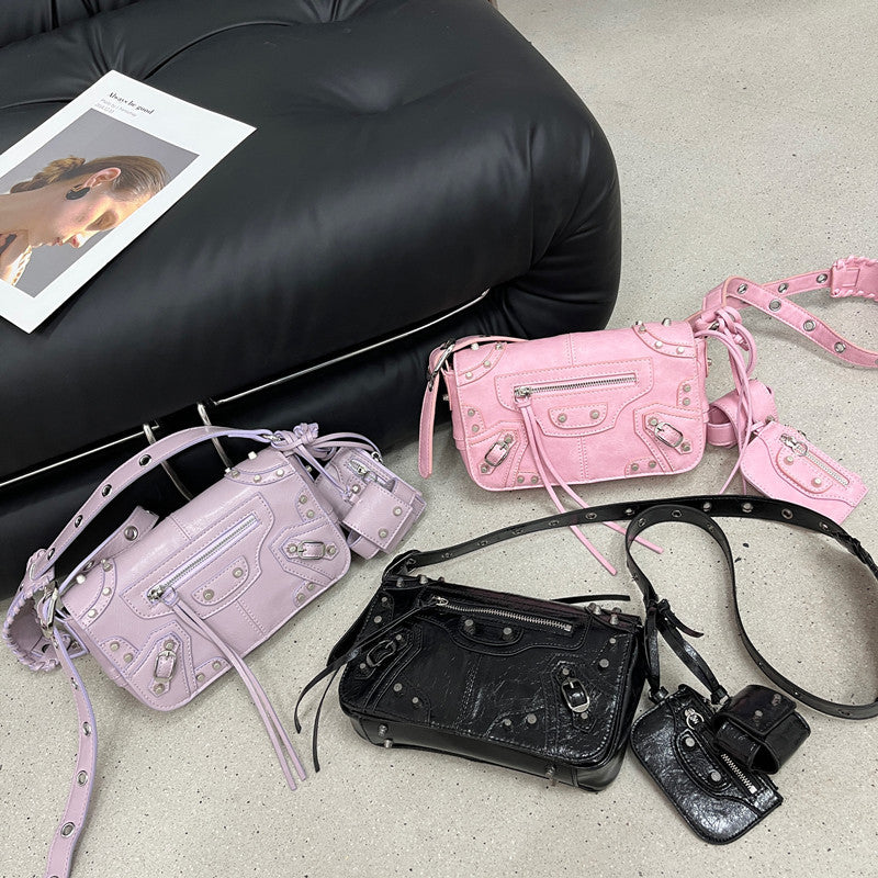 Women’s Genuine Leather Studs Shoulder Bags image 7