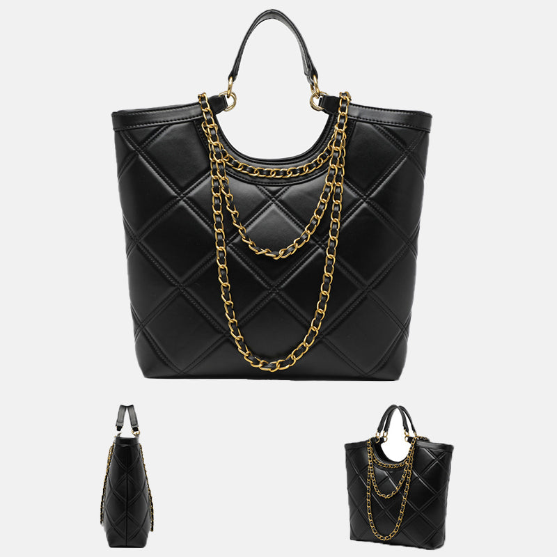 Women’s Large Capacity Genuine Leather Boston Tote Bag image 8