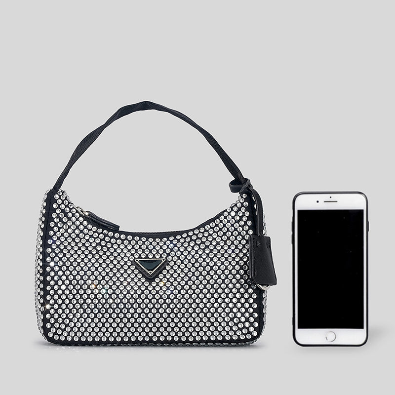 Women’s All Over Rhinestones Baguette Bags Evening Bags image 4