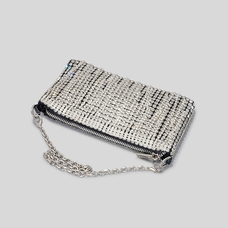 Women’s Full Rhinestones Fringes Evening Clutch Purse image 3