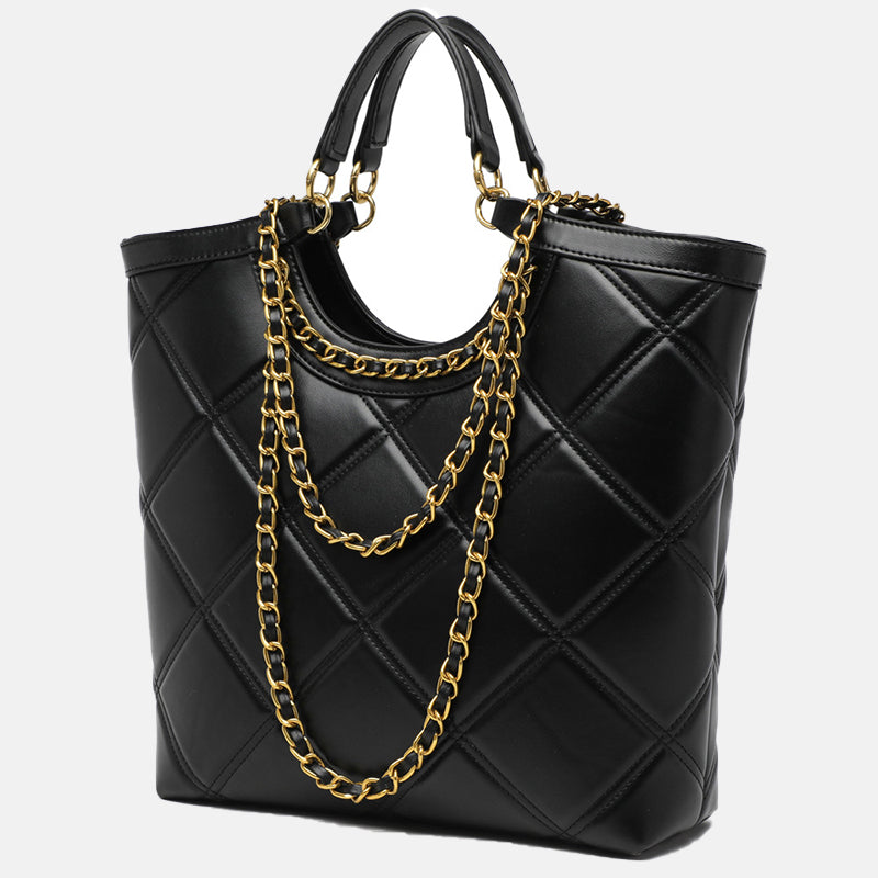 Women’s Large Capacity Genuine Leather Boston Tote Bag image 7