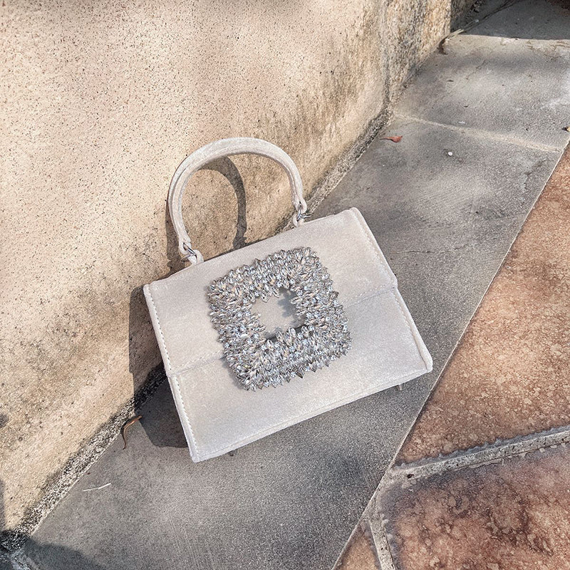 Women’s Huge Rhinestones Silk Evening Handbags image 5