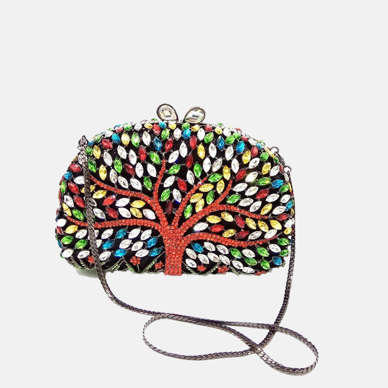 Women’s Colorful Rhinestone Tree Evening Clutch Bags image 3