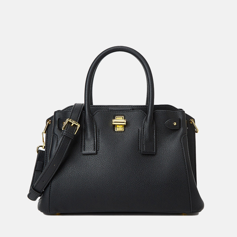 Women’s Cowhide Leather Dual Handle Handbags image 4