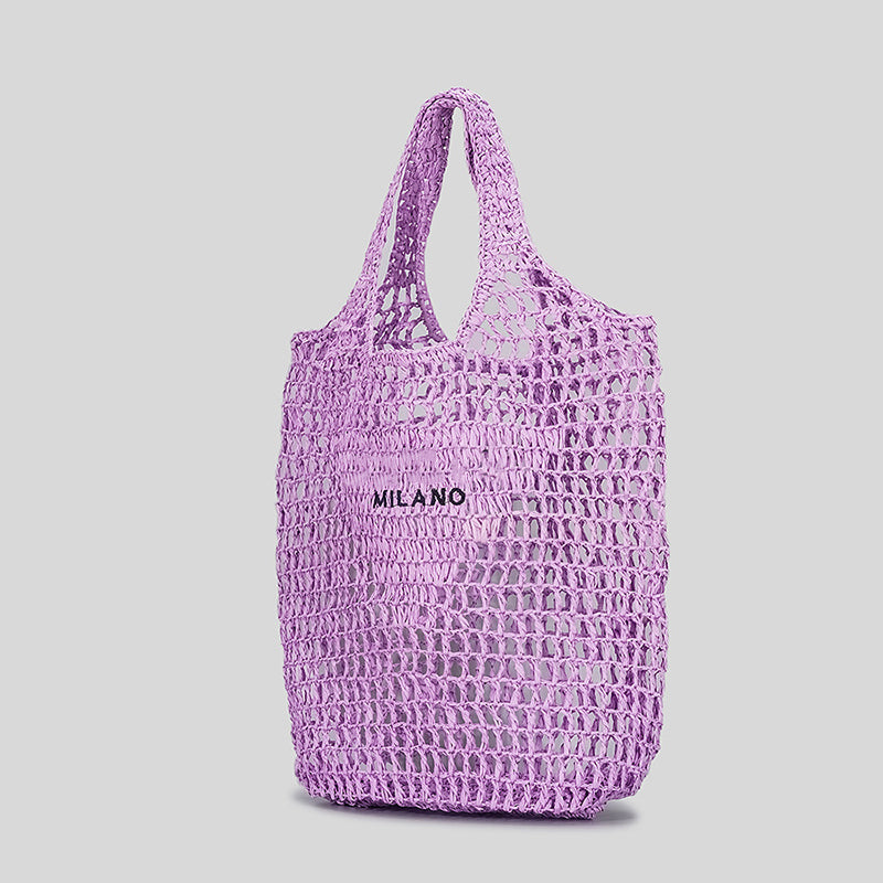Women’s Straw Woven Hollow Out Beach Tote Bags image 2