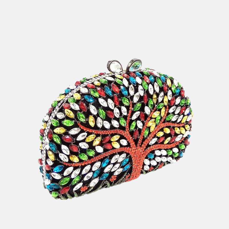 Women’s Colorful Rhinestone Tree Evening Clutch Bags image 2