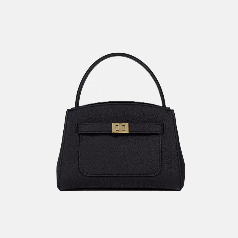 Women’s Small Genuine Leather Minimal Satchel Bags with Shoulder Strap image 5