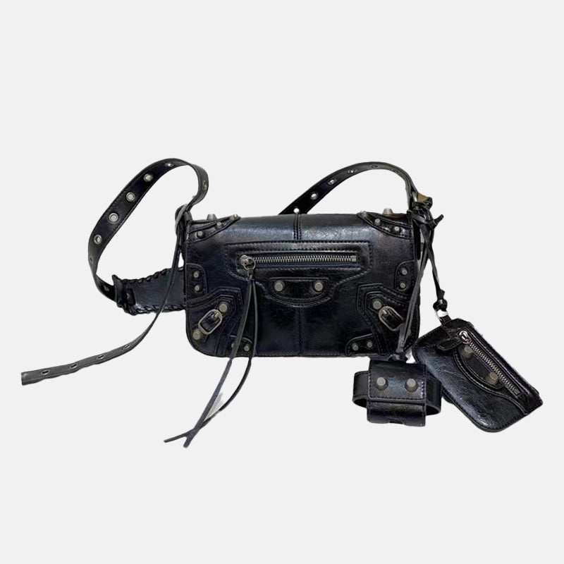 Women’s Genuine Leather Studs Shoulder Bags image