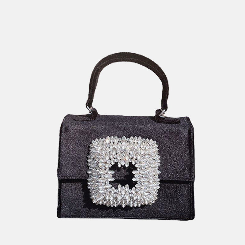 Women’s Huge Rhinestones Silk Evening Handbags image