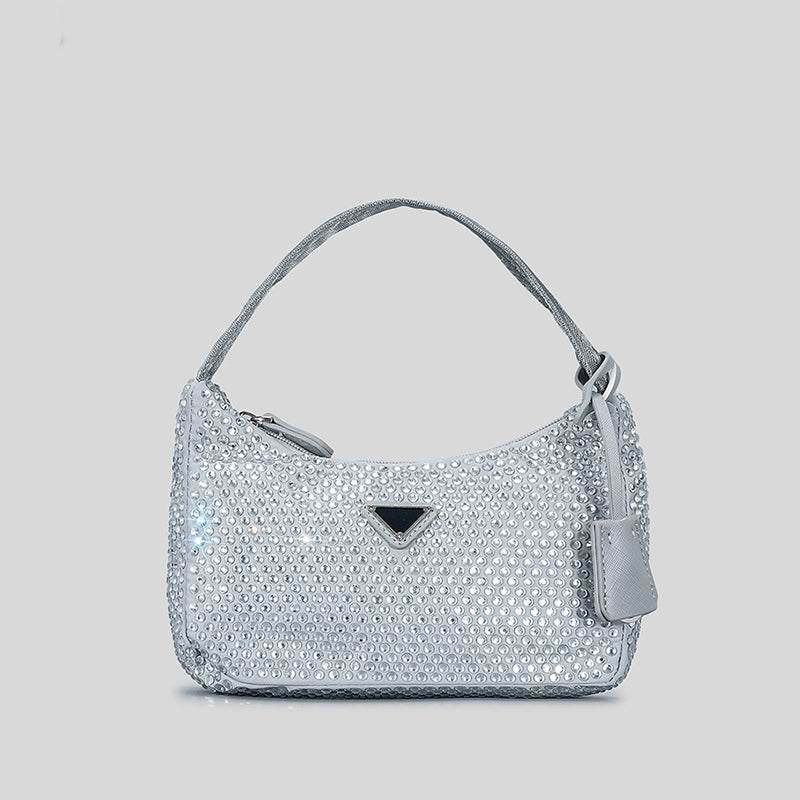 Women’s All Over Rhinestones Baguette Bags Evening Bags image 5