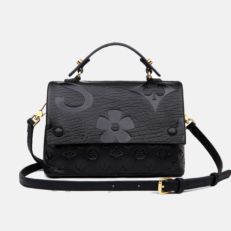 Women’s Black Genuine Leather Crossbody Shoulder Bag image