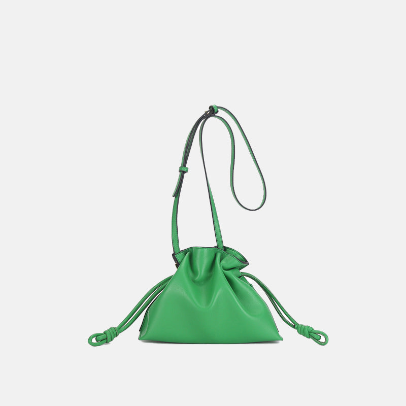 Women’s  Genuine Leather Bucket Bag with  Crossbody Strap image 4