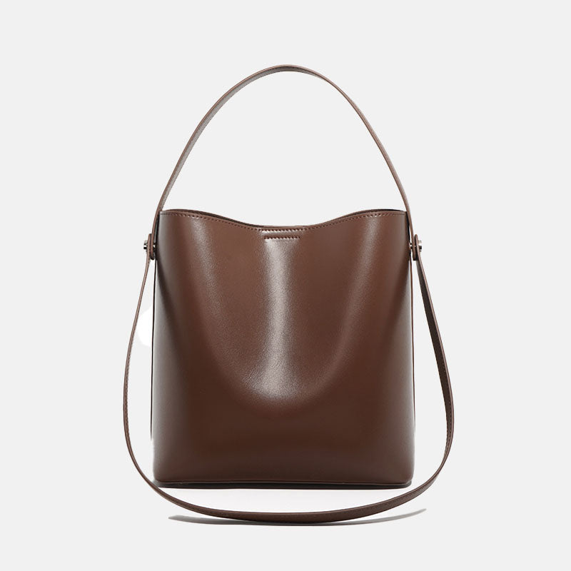 Women’s Minimalist Magnetic Closure Tote Bags In Genuine Leather image 2