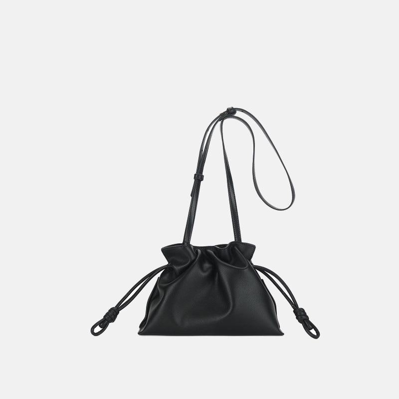 Women’s  Genuine Leather Bucket Bag with  Crossbody Strap image 3