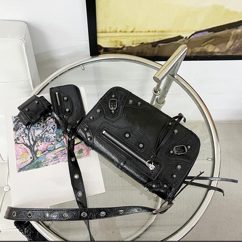 Women’s Genuine Leather Studs Shoulder Bags image 3