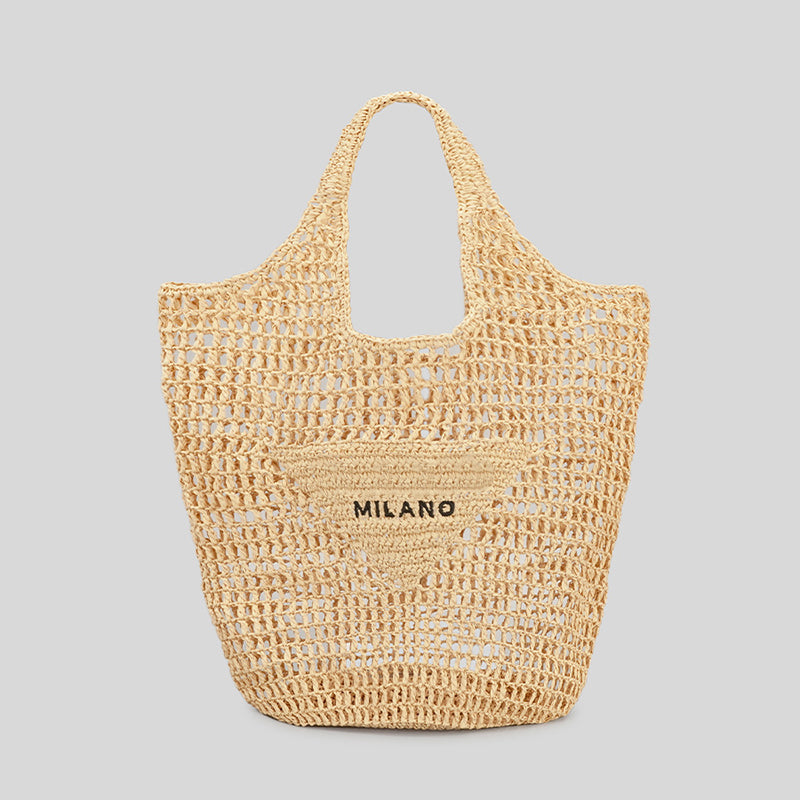 Women’s Straw Woven Hollow Out Beach Tote Bags image 9