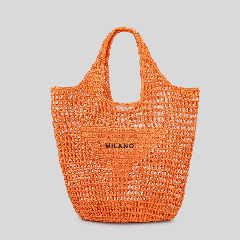 Women’s Straw Woven Hollow Out Beach Tote Bags image 10