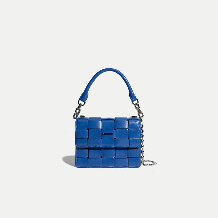 Women’s Woven Cowhide Leather Shoulder Bags with Crossbody Strap image 7