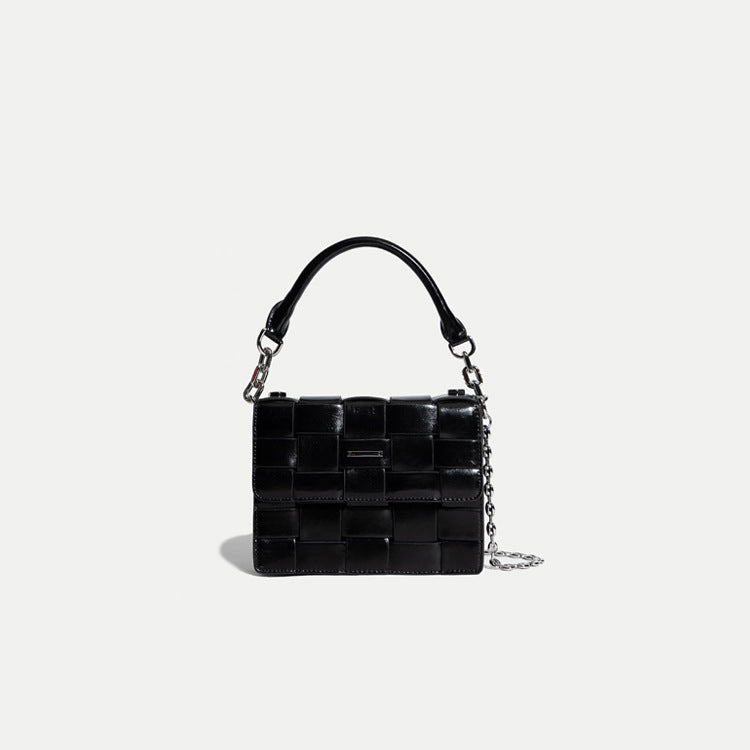 Women’s Woven Cowhide Leather Shoulder Bags with Crossbody Strap image 6