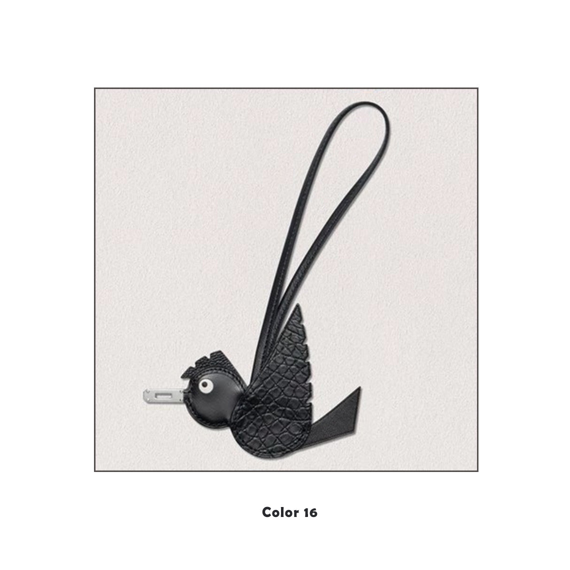 Hermes Birdy Charm All Black Exotic Croc | Make It Your Own Kits - Wirkin®